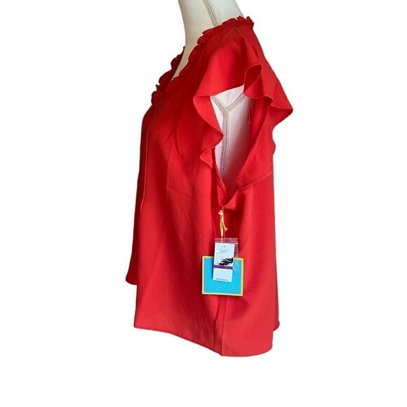 CeCe Bubble Crepe Blouse Size XXL NWT - Picture 6 of 7